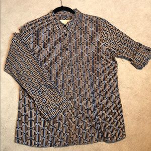 Gently worn Michael Kors geometric button down